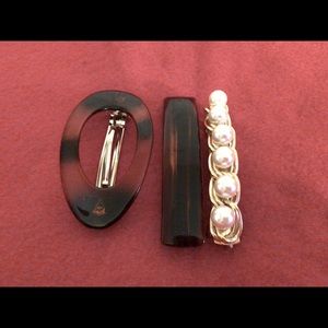 Lot Of 3 Vintage Hair Pins/Barrettes